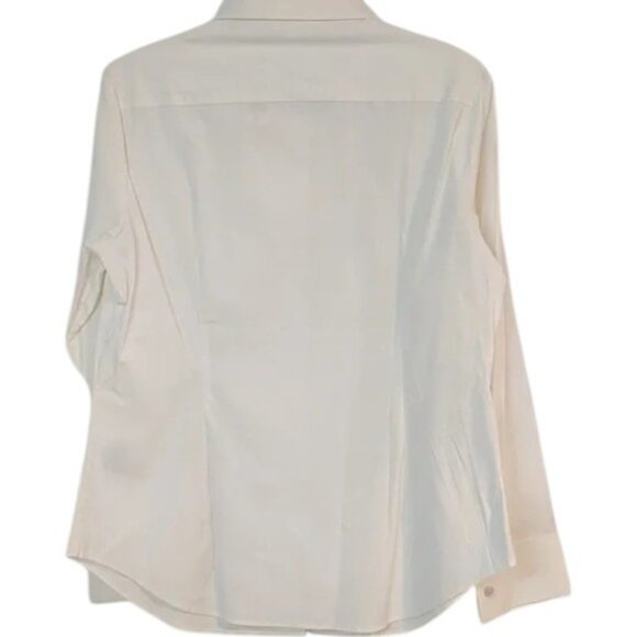 Josef Crisp cream cotton tuxedo style shirt size 14 - Picture 8 of 11